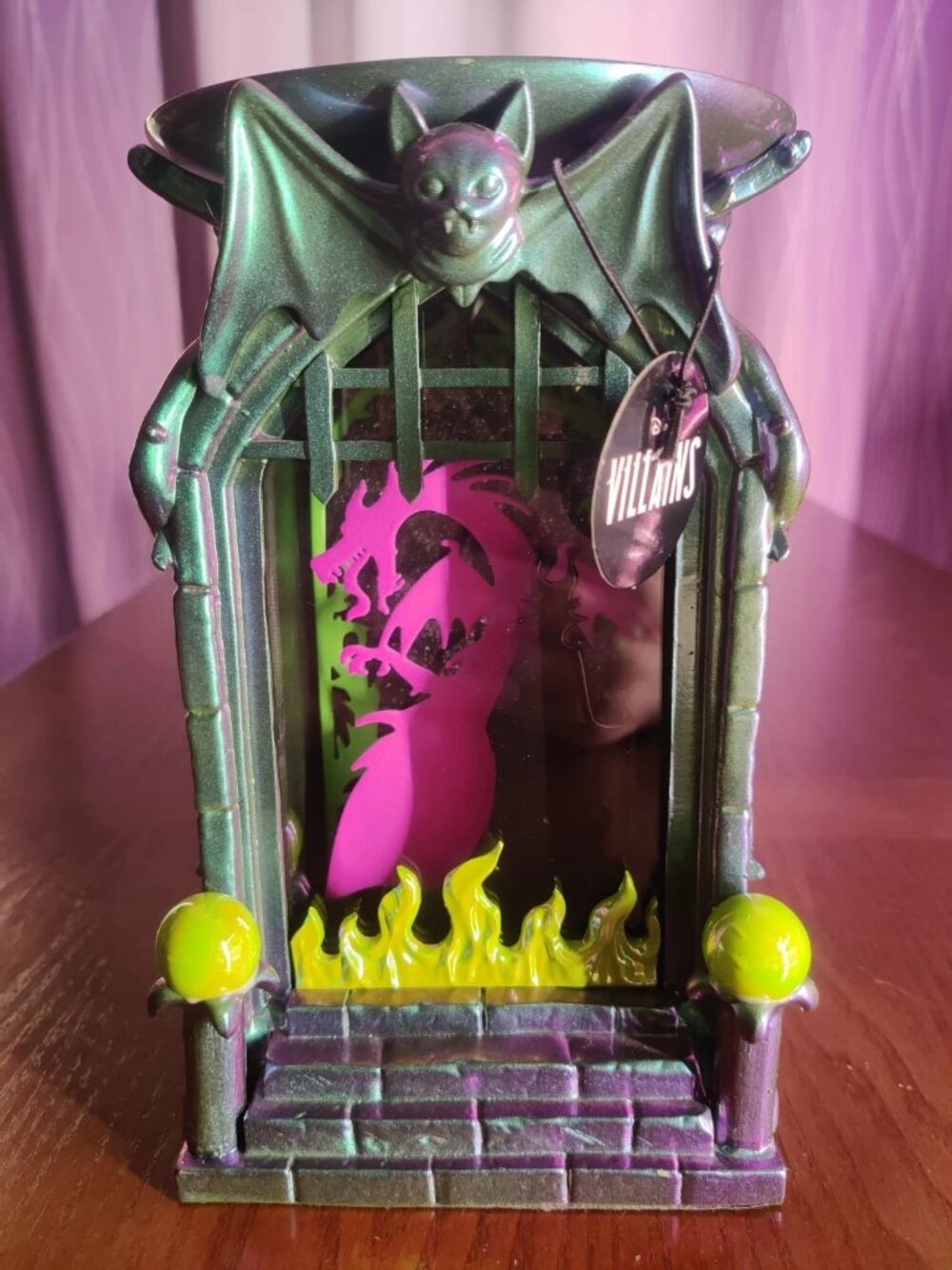 Bath And Body Works Disney Maleficent 3 Wick Shadowbox Pedestal Candle Holder